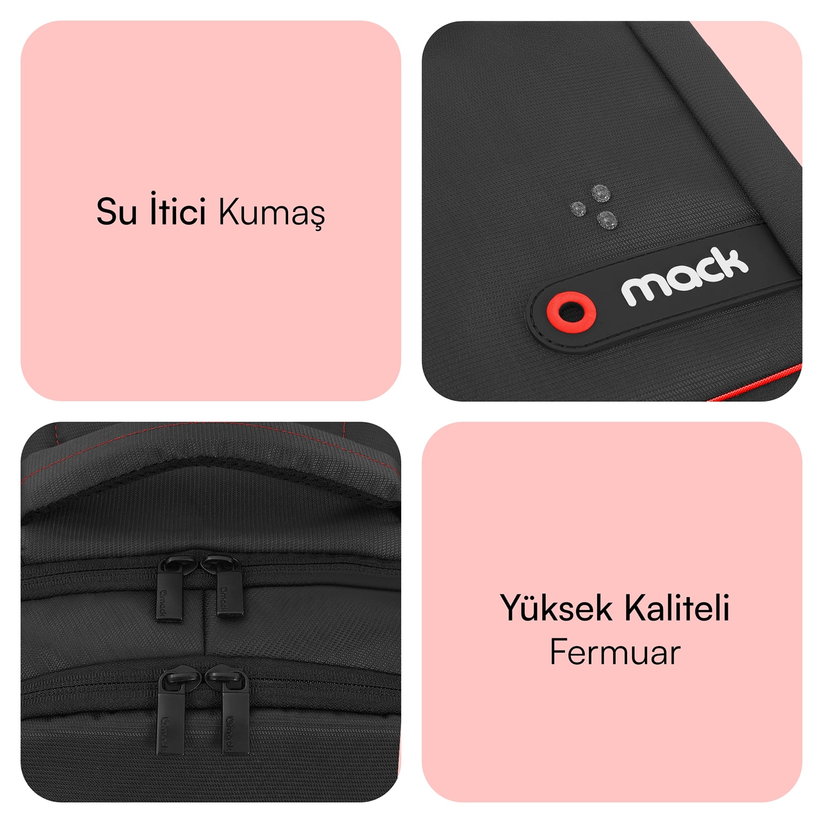 MACK MCC-006 15.6" OFFICE Notebook Sırt Çantası Siyah görseli 6
