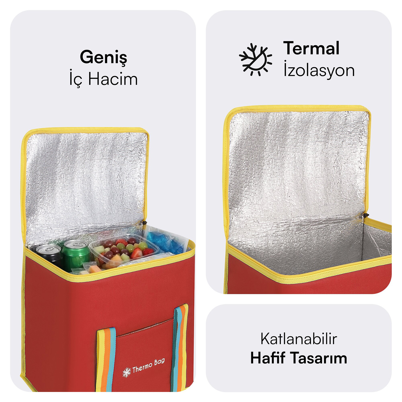 MACK MCB-002 Termos Çanta Kırmızı 30.5 Litre görseli 4