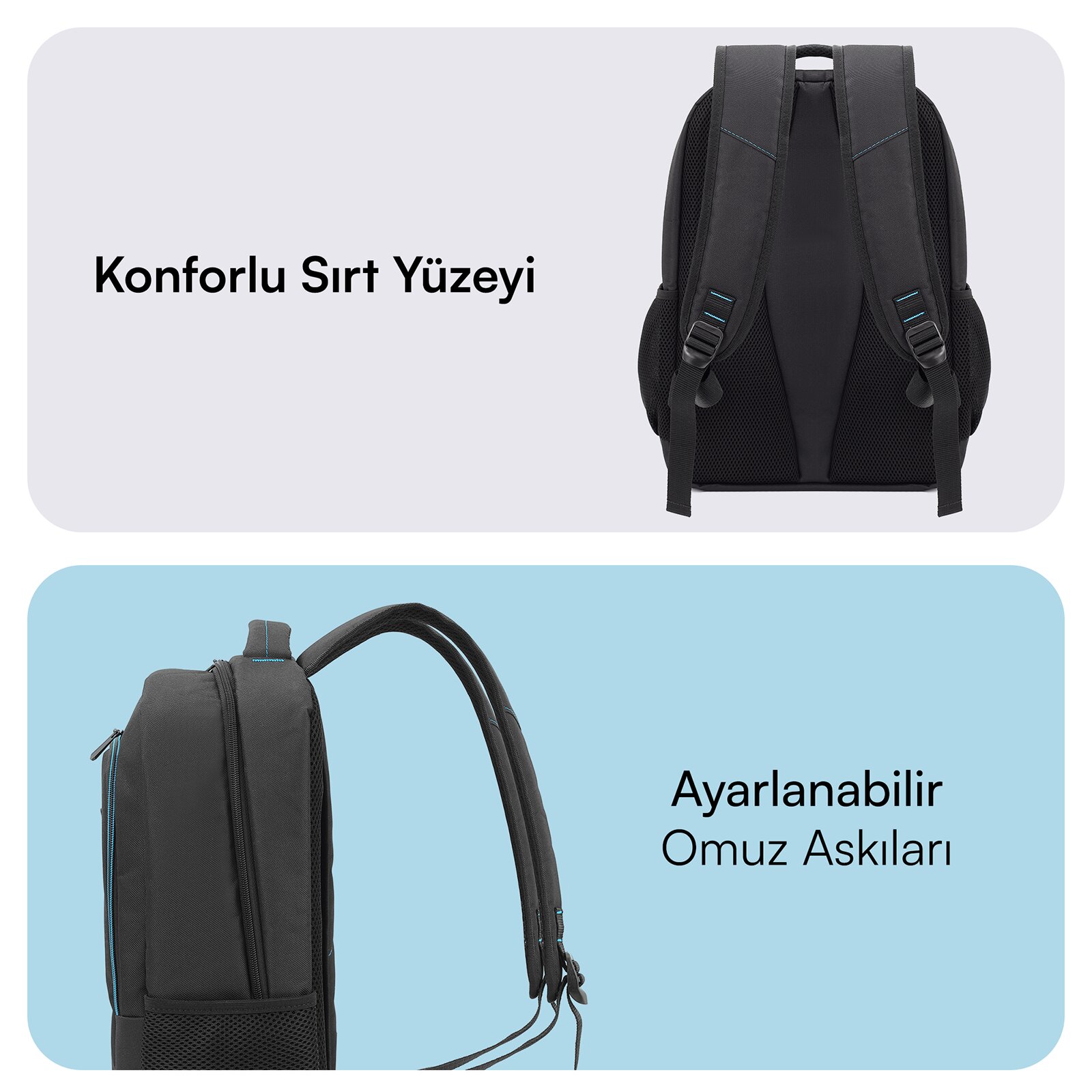 MACK MCC-505 15.6" Move Notebook Sırt Çantası Siyah görseli 3
