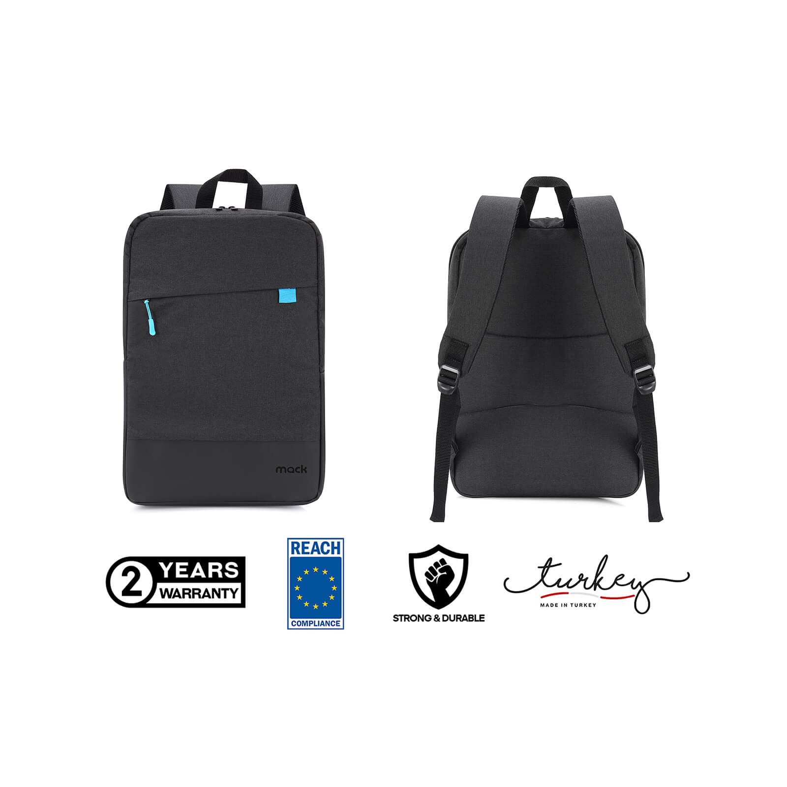 MACK MCC-605 15.6" UNICITY 3.0 Notebook Sırt Çantası Siyah görseli 6
