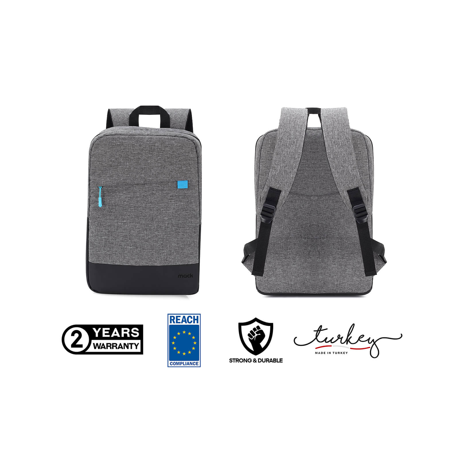 MACK MCC-606 15.6" UNICITY 3.0 Notebook Sırt Çantası Gri görseli 6