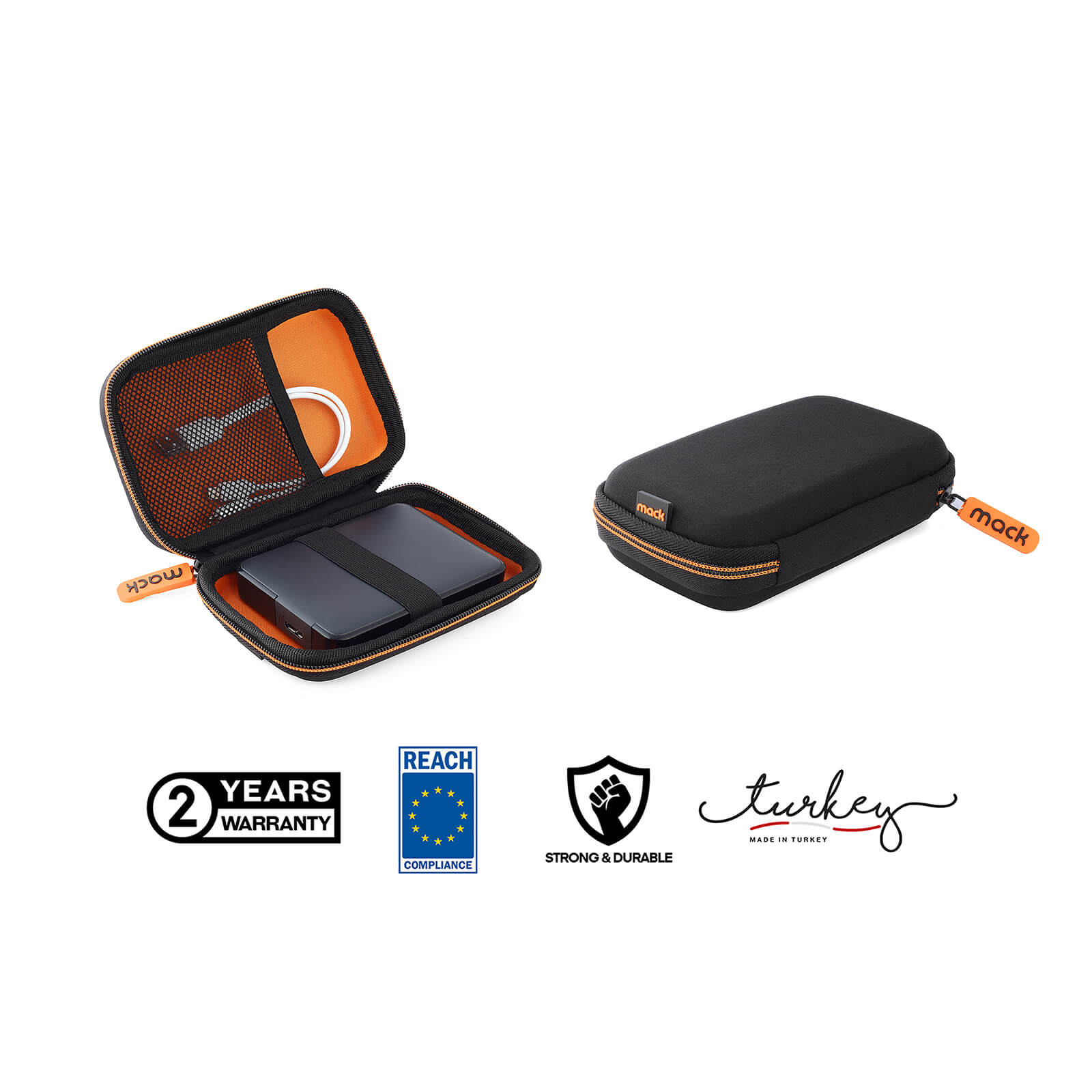 MACK MCC-4008 2.5" Hard Disk Kılıfı Siyah / Turuncu görseli 6