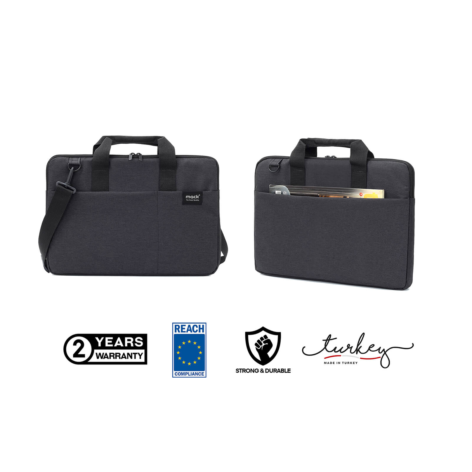 MACK MCC-703 15.6" City Fit Eco Notebook Çantası Siyah görseli 7