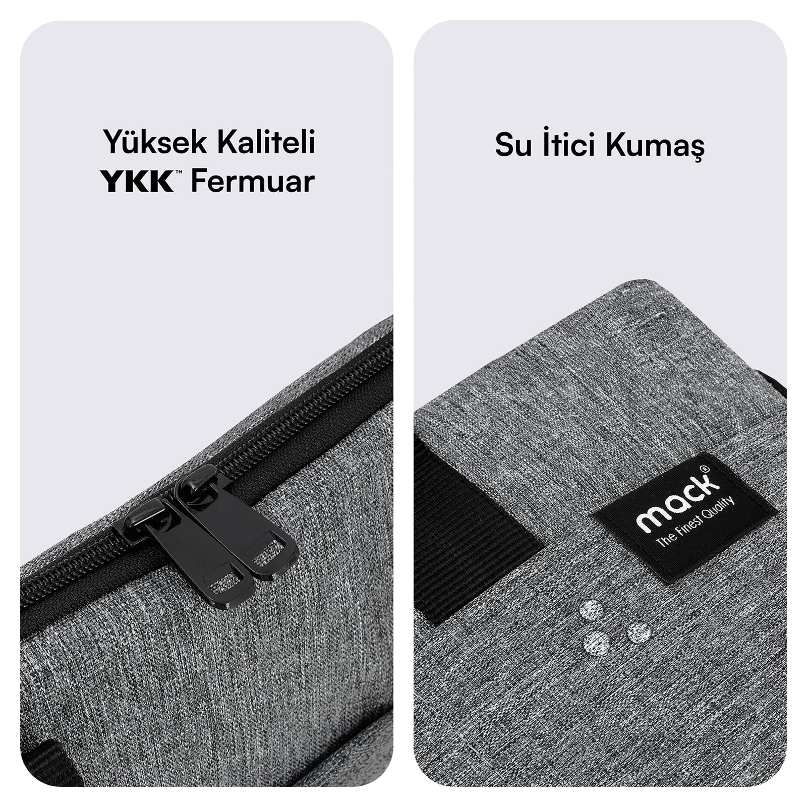MACK MCC-704 15.6" City Fit Eco Notebook Çantası Gri görseli 4