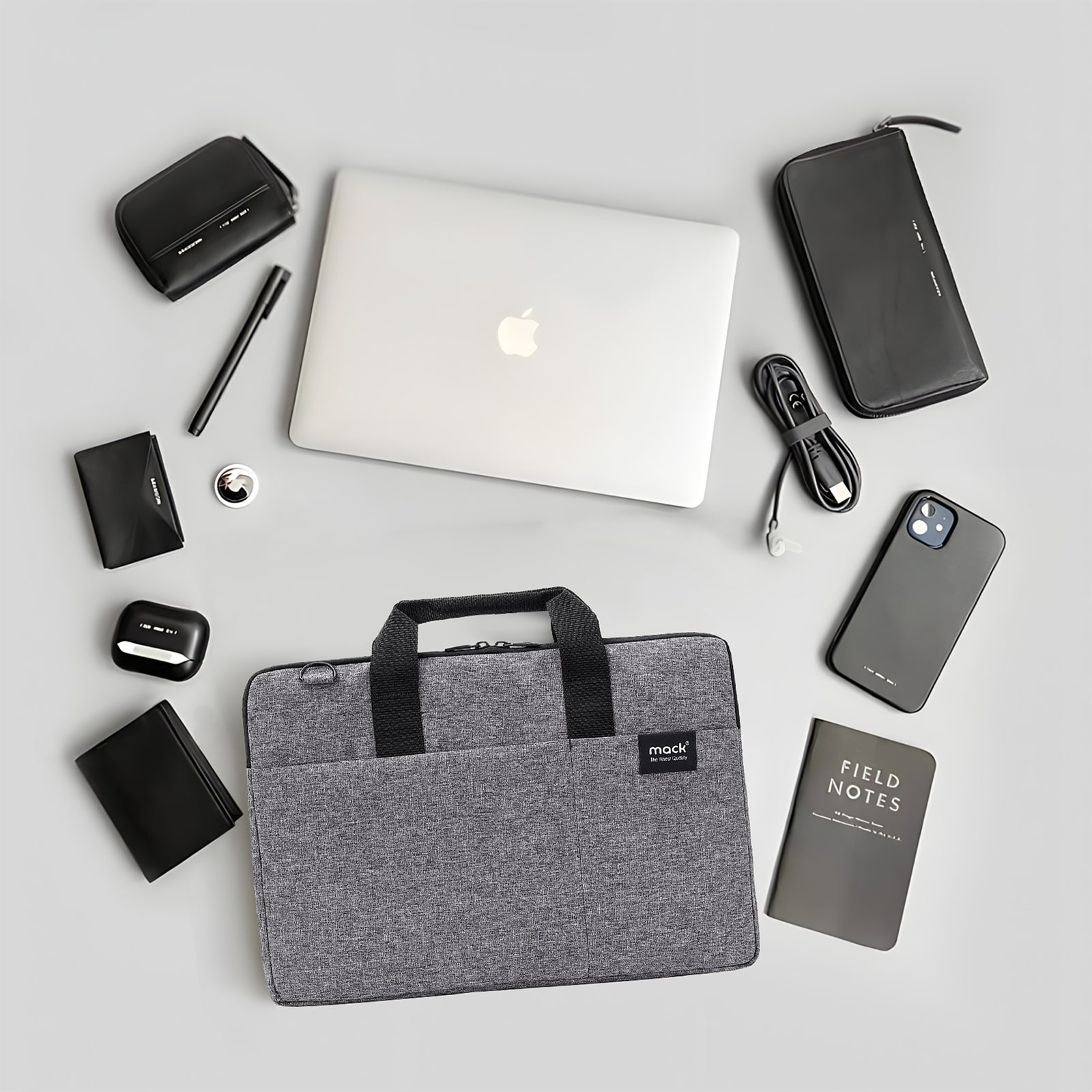 MACK MCC-704 15.6" City Fit Eco Notebook Çantası Gri görseli 6