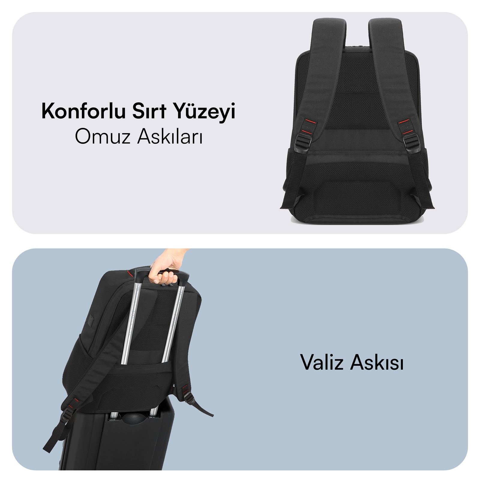 MACK MCC-805 15.6" Business X Notebook Sırt Çantası Siyah görseli 6
