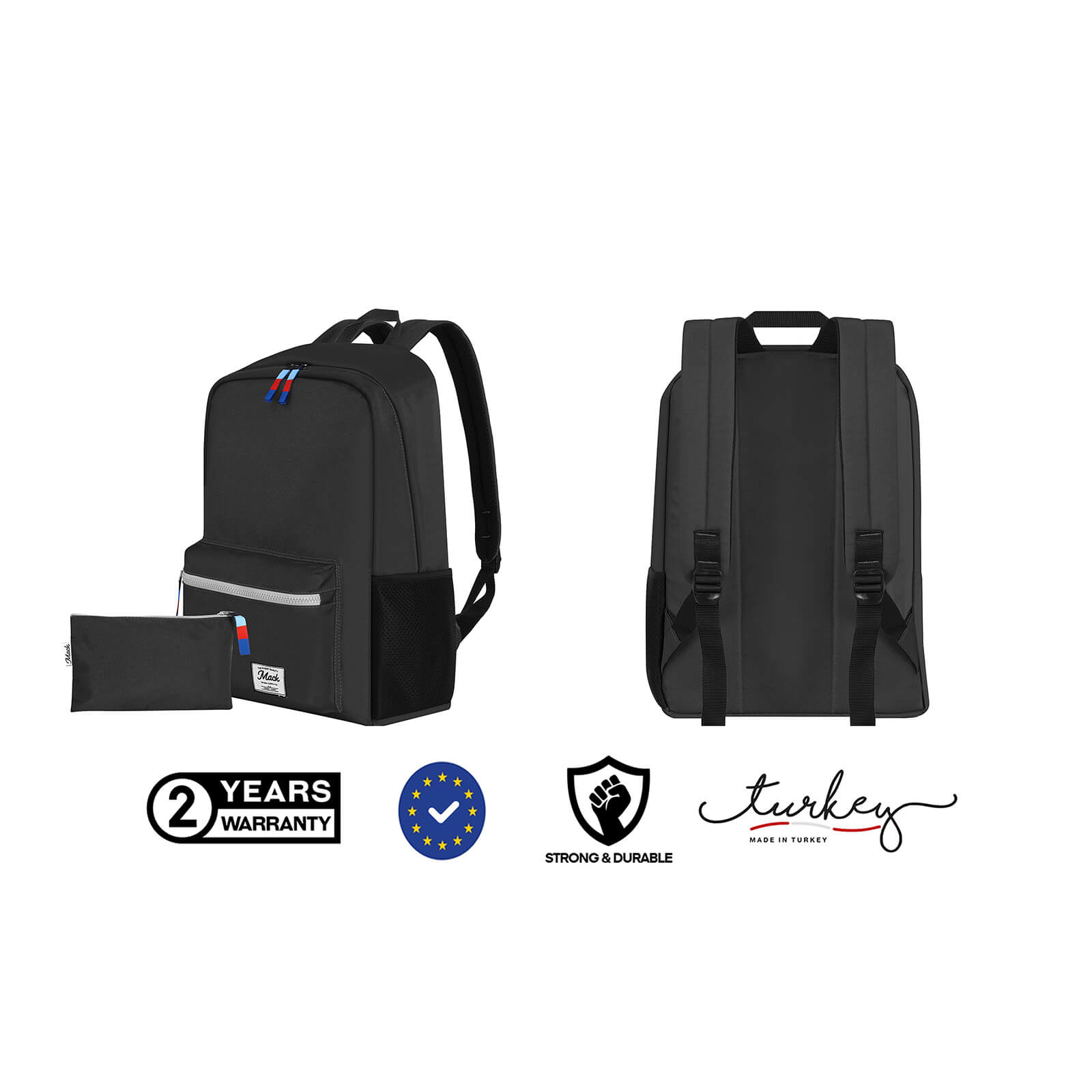 MACK MCK-001 POP Sırt Çantası Siyah görseli 9