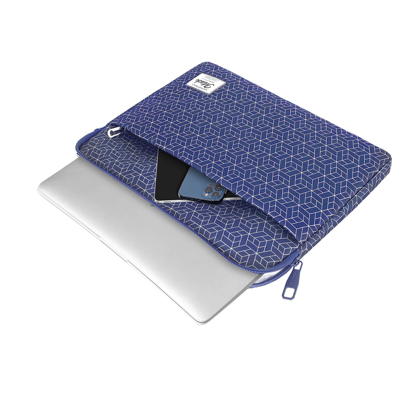 MACK MCC-6106 13"-14" Vivid Notebook Sleeve Geometrik Lacivert görseli 4