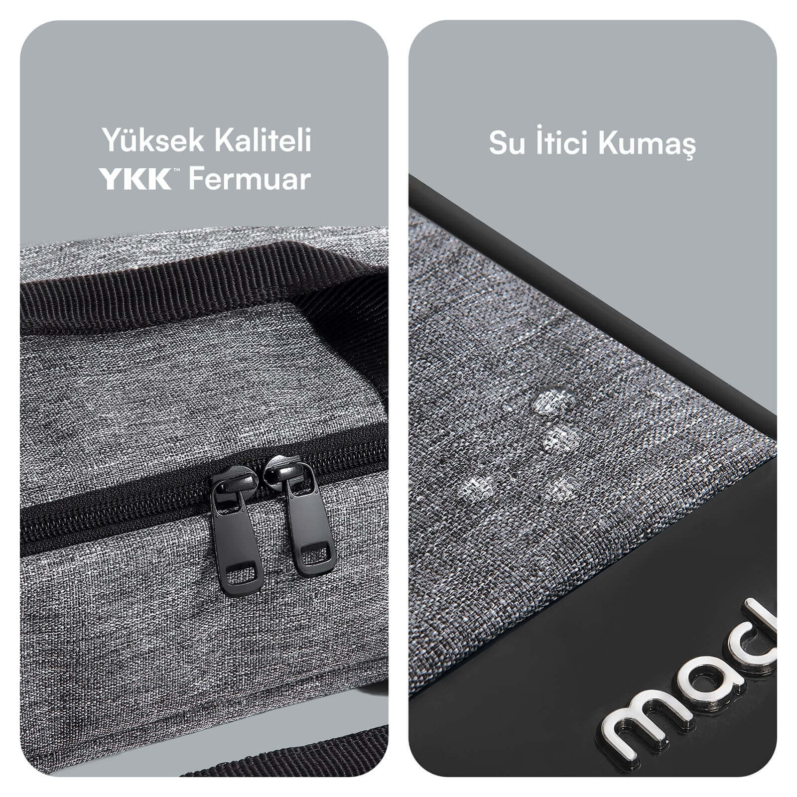 MACK MCE-1102 15.6" UNICITY Eco Notebook Çantası Gri görseli 5