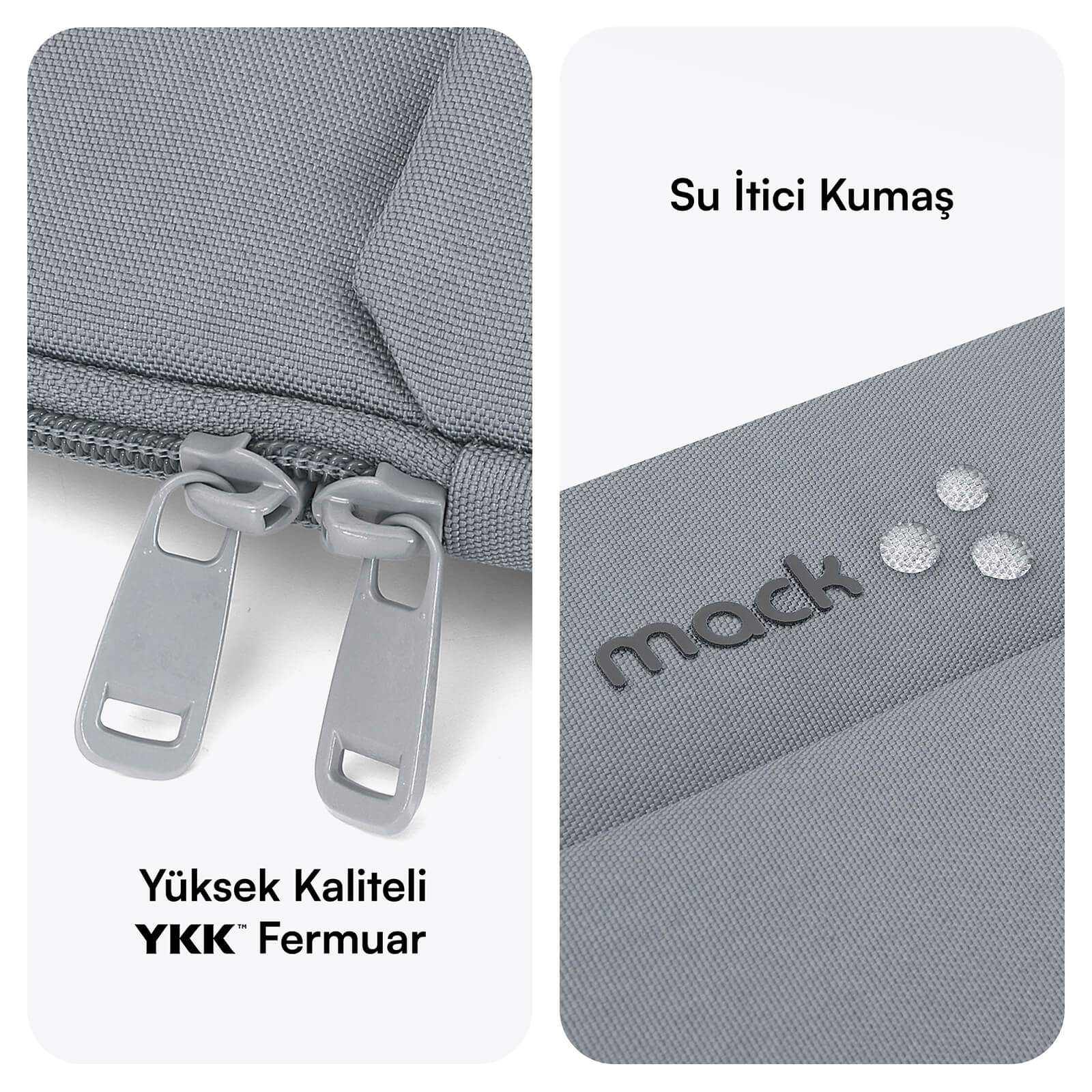 MACK MCE-1502 14.1" NOVA Eco Notebook Sleeve Gri görseli 4
