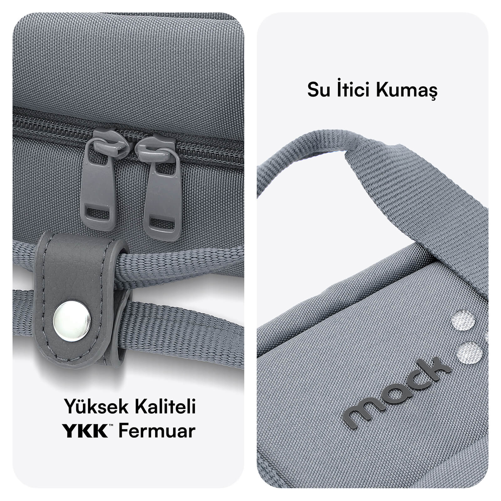 MACK MCE-1522 15.6" NOVA Eco Notebook Sırt Çantası Gri görseli 5
