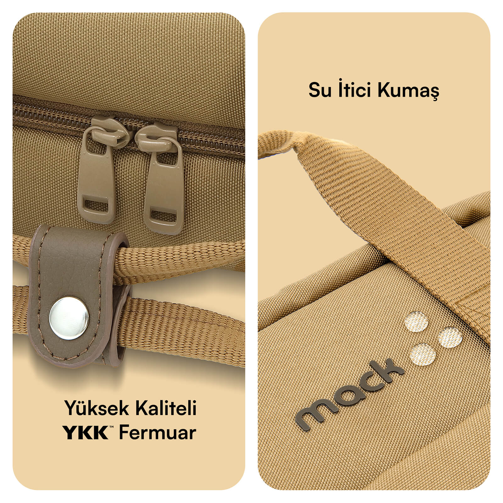 MACK MCE-1523 15.6" NOVA Eco Notebook Sırt Çantası Camel görseli 5