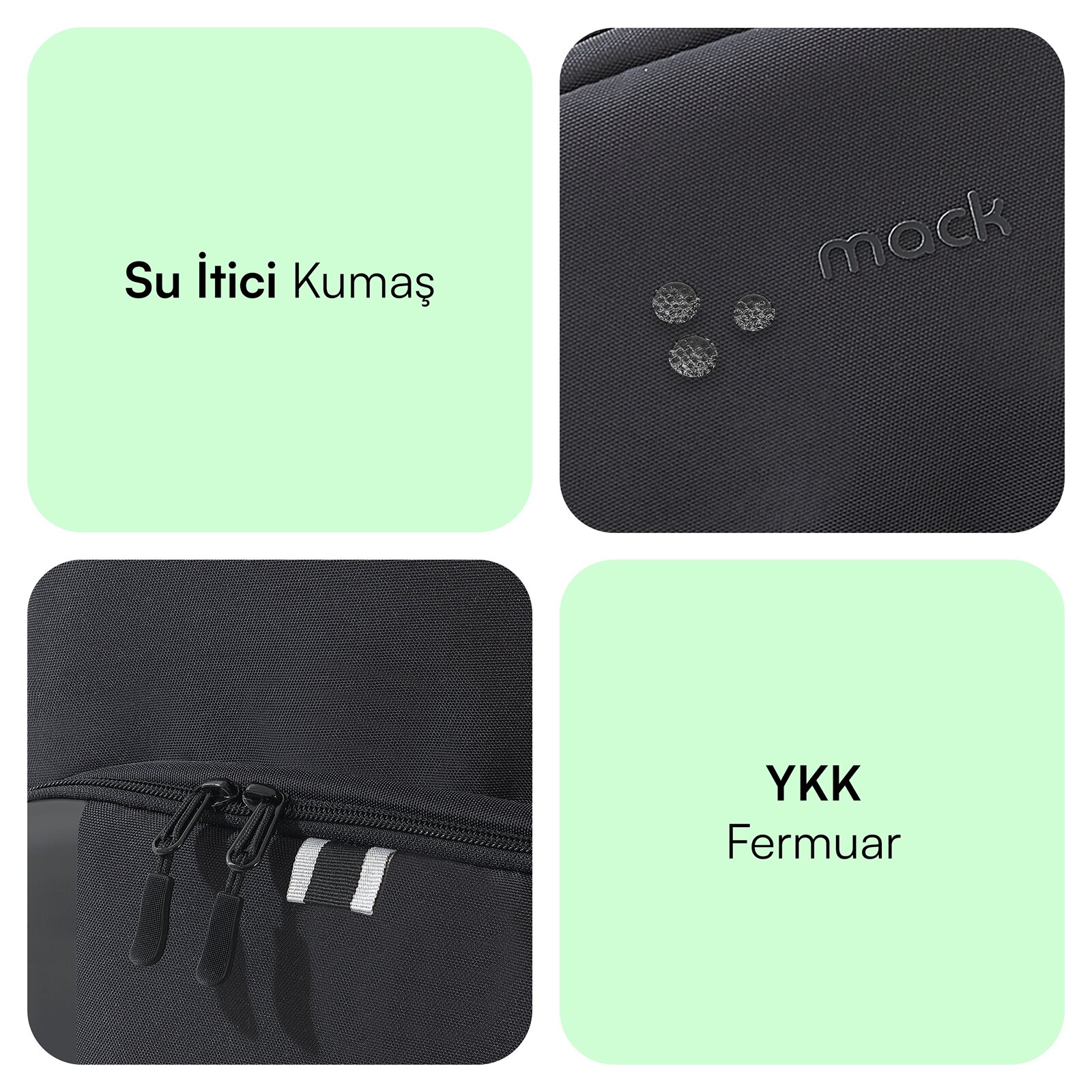 MACK MCE-1211 14.1'' LUNA Eco Notebook Sırt Çantası Siyah görseli 6