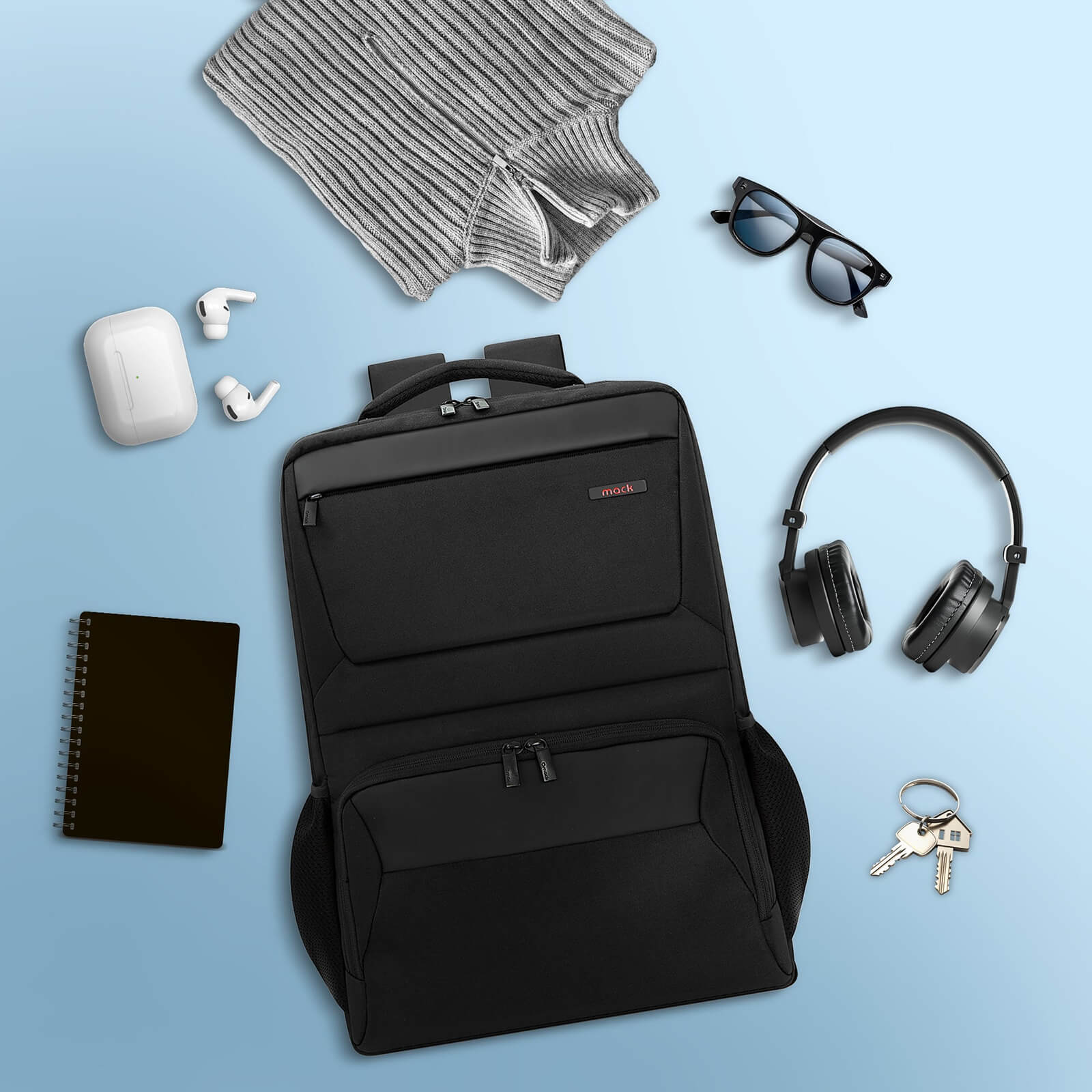 MACK MCC-807 18'' Business X Notebook Sırt Çantası Siyah görseli 8
