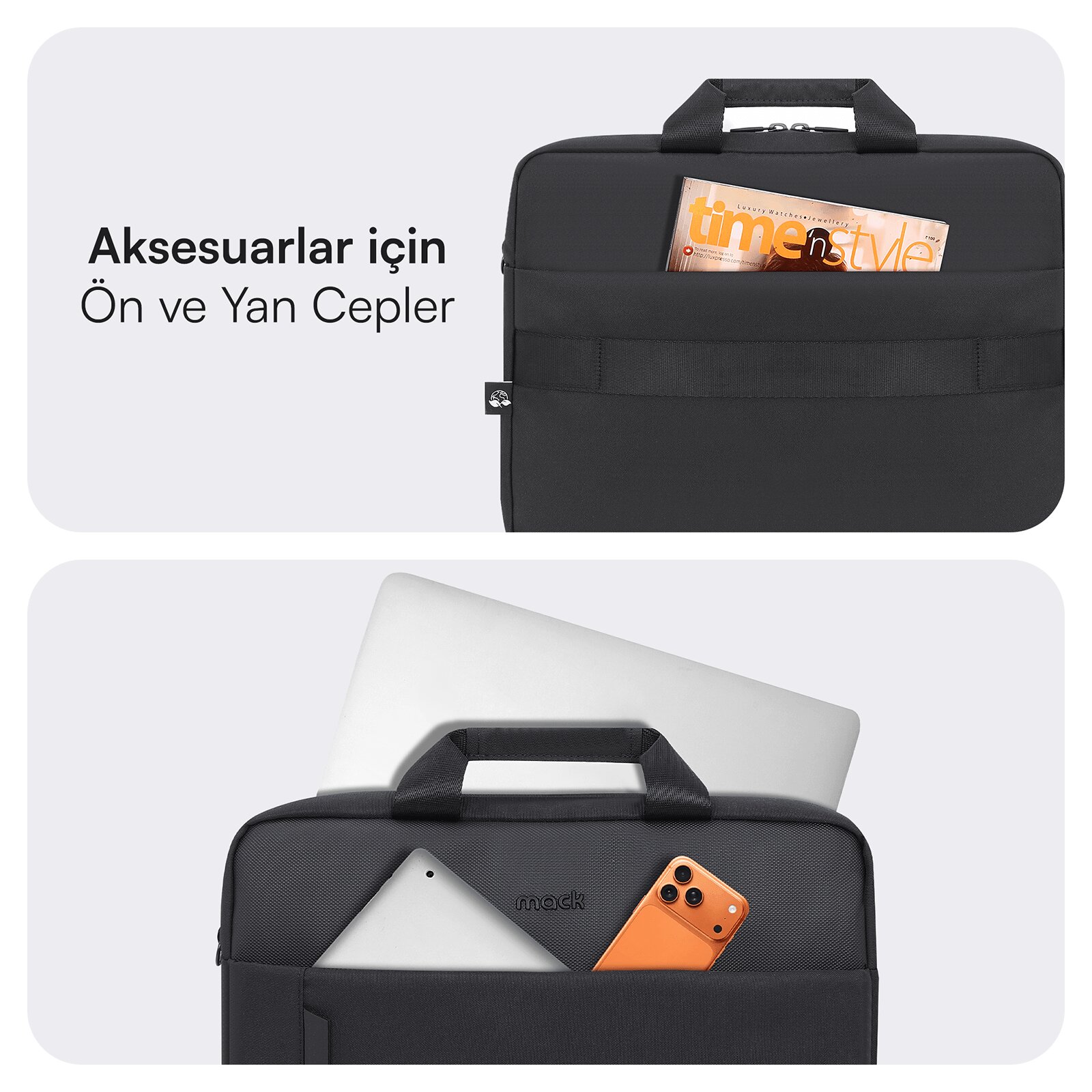MACK MCE-1711 14.1" CODE Eco Notebook Çantası Siyah görseli 3