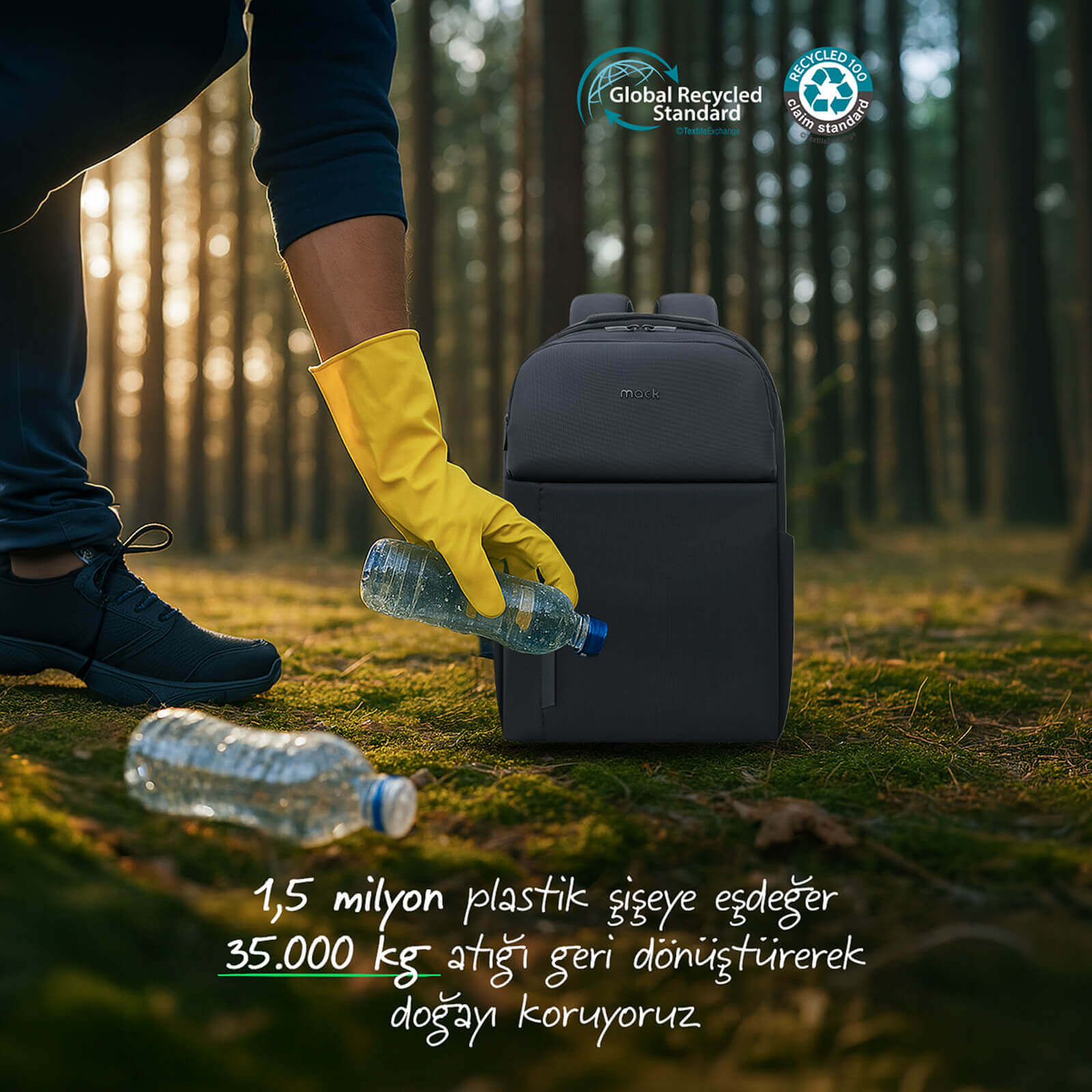 MACK MCE-1722 16" CODE Eco Notebook Sırt Çantası Siyah görseli 8