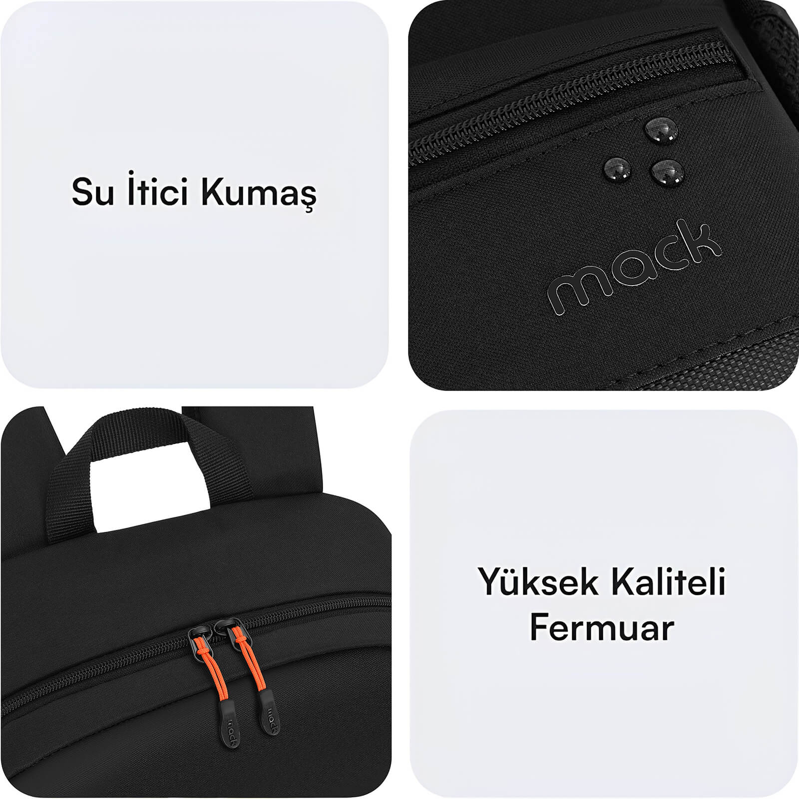 MACK MCC-1623 16" PAX Motion Notebook Sırt Çantası Siyah görseli 5