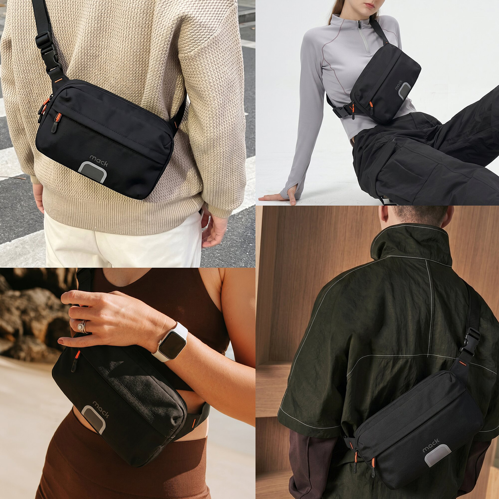 MACK MCE-1226 EXPLOR Crossbody Seyahat Çantası Siyah görseli 2