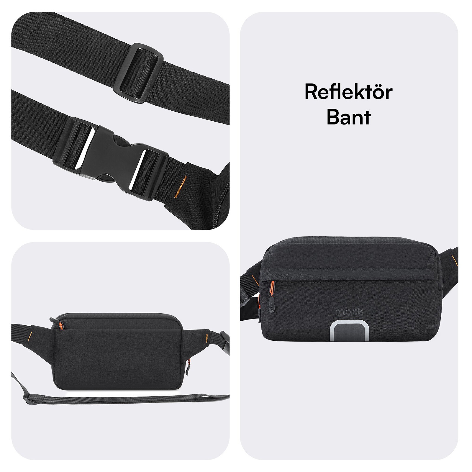 MACK MCE-1226 EXPLOR Crossbody Seyahat Çantası Siyah görseli 7