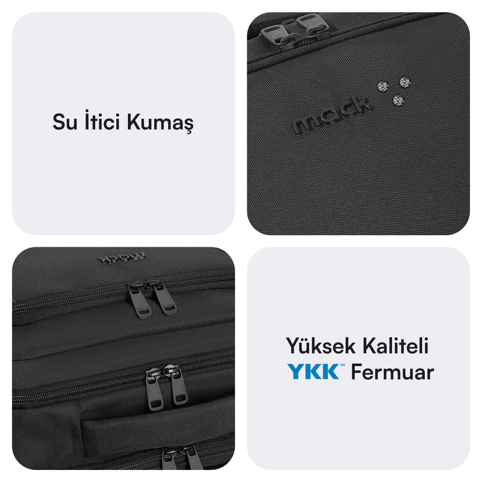 MACK MCE-1212 16" OFFICE Pro-3 Eco Notebook Sırt Çantası Siyah görseli 6