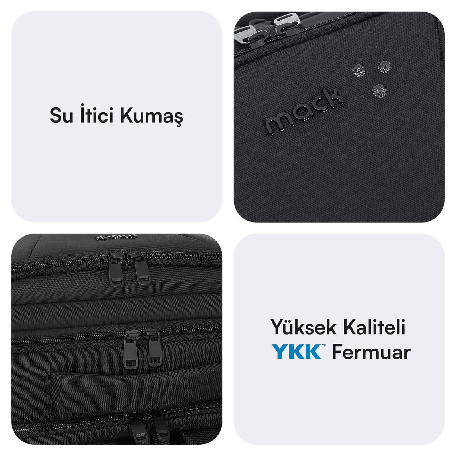 MACK MCE-1213 16" OFFICE Pro-4 Eco Notebook Sırt Çantası Siyah görseli 6