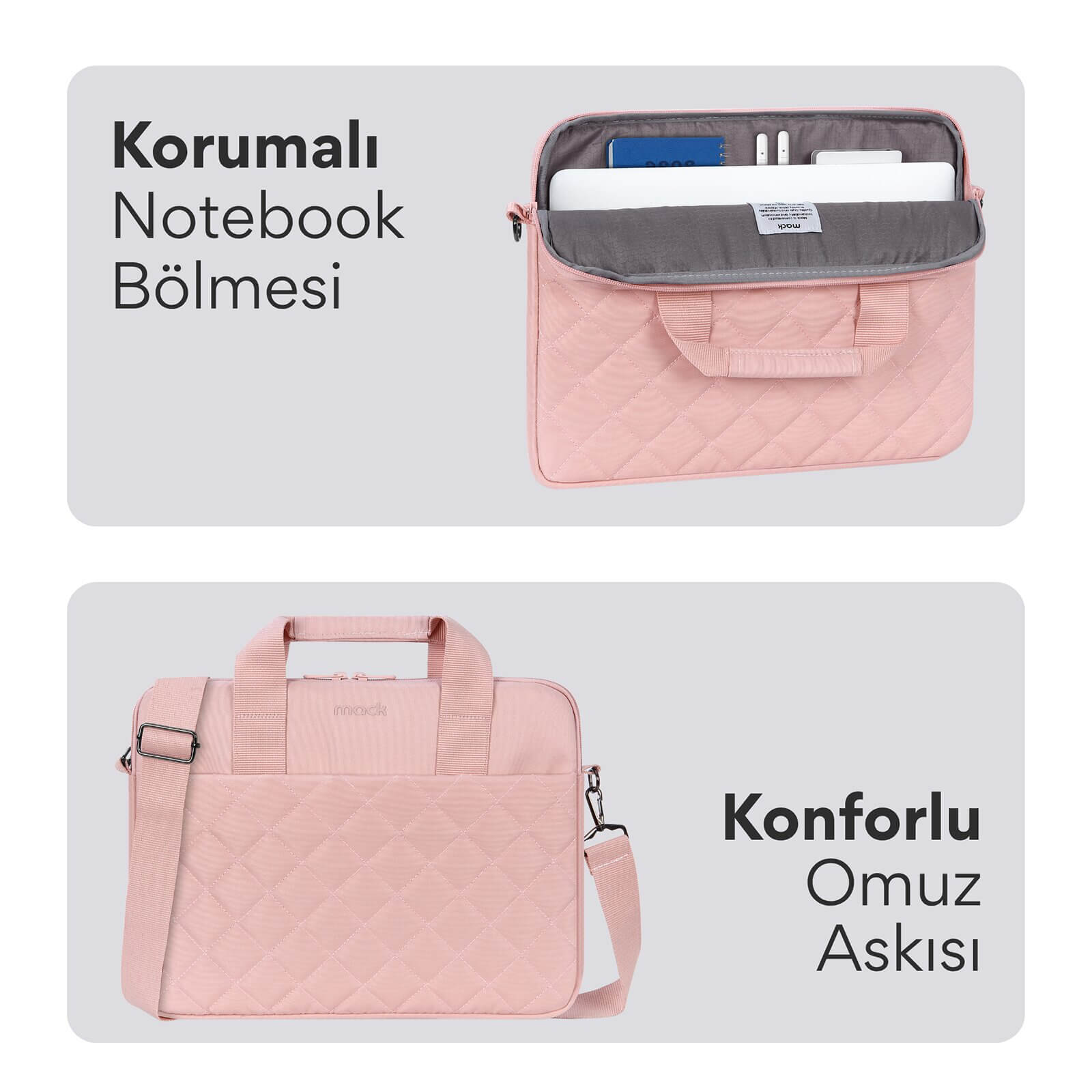 MACK MCC-905 14.1" iksy Notebook Çantası Pembe görseli 5
